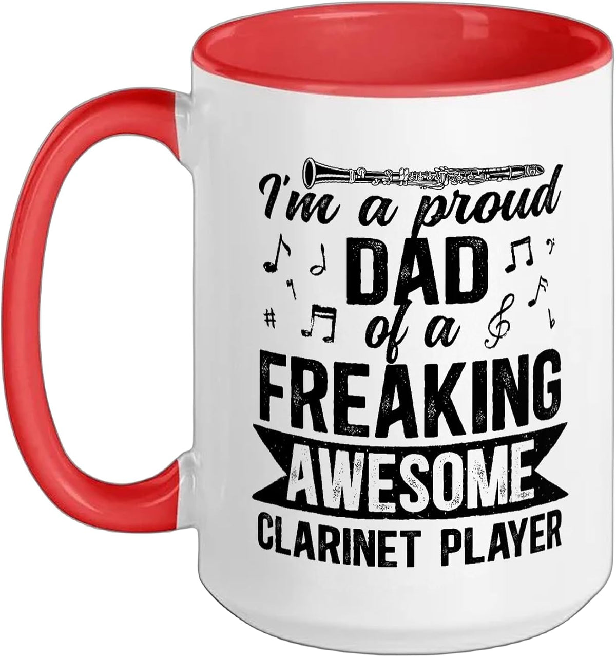 Proud Clarinet Dad Clarinet Player Father Clarinetist Dad Ceramic Mug