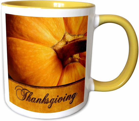 Thanksgiving Pumpkin In Golds Halloween Ceramic Mug