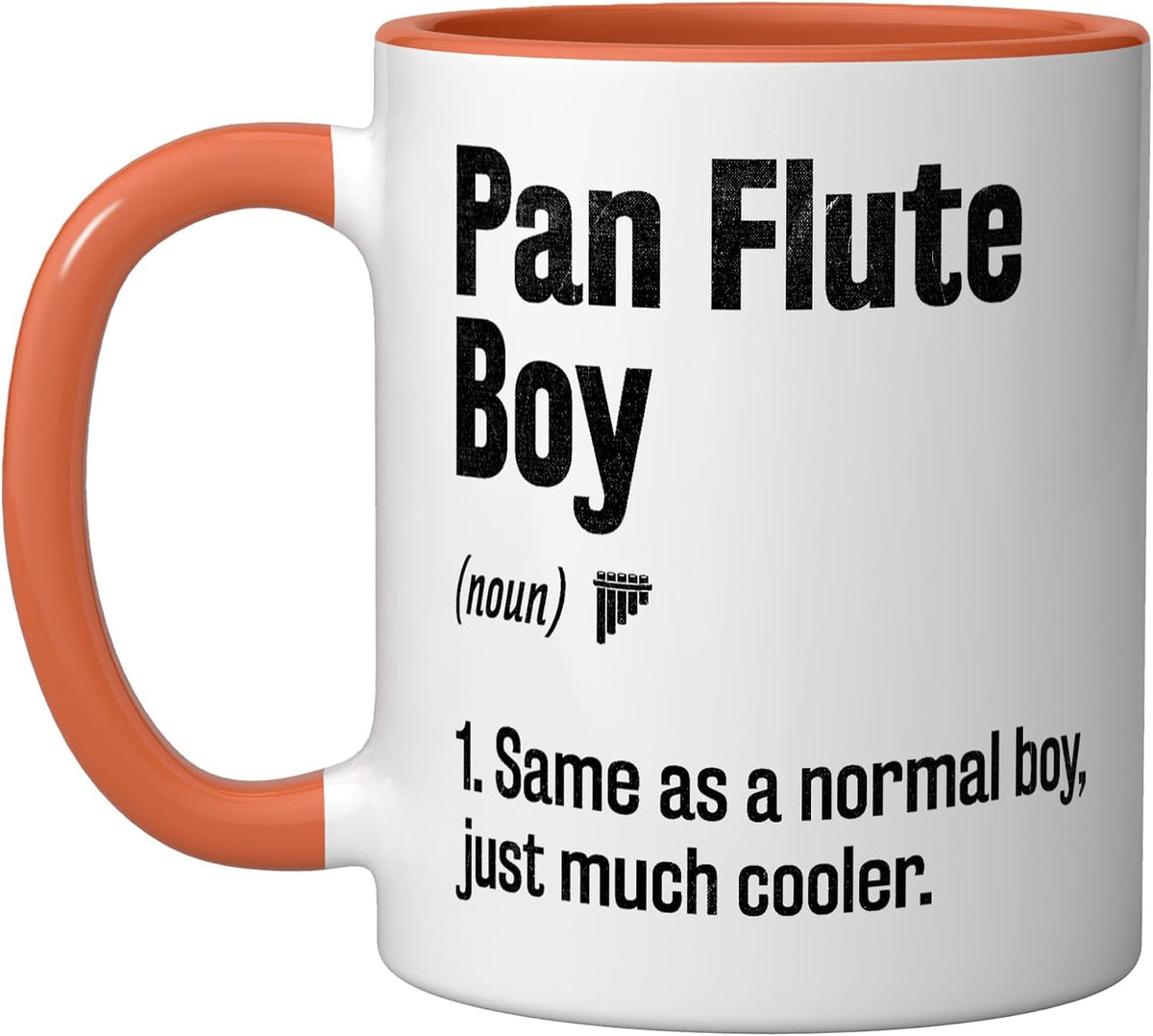 Pan Flute Boy Pan Flutist Marching Band Music Instrument Ceramic Mug