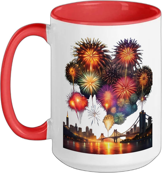Fireworks New Year Ceramic Mug