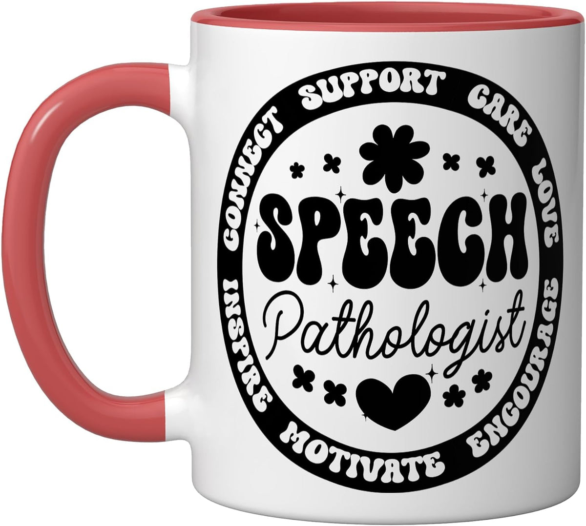School Speech Therapist Groovy Slp Speech Pathologist Ceramic Mug
