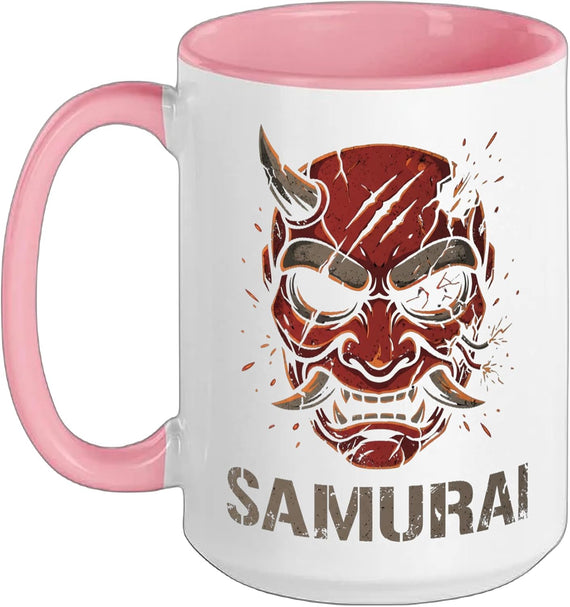 Cyber Samurai Tshirt Japanese Demon Mask Edge Runners Ceramic Mug