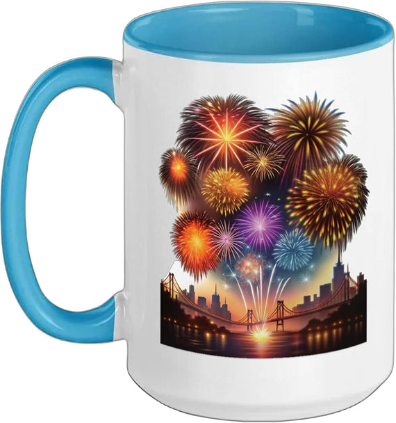 Fireworks New Year Ceramic Mug