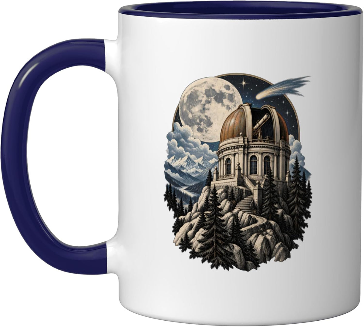 Moonlit Observatory Astronomy Stargazing Ceramic Mug