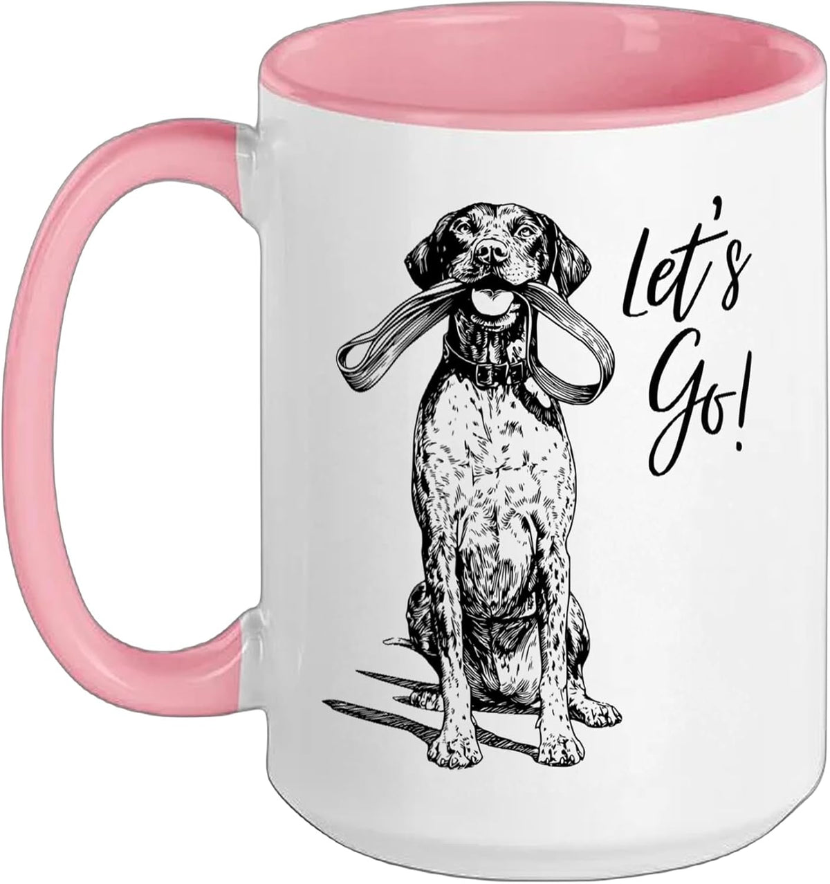 German Pointer “Let’S Go!” Design – Happy Gsp Design Ceramic Mug