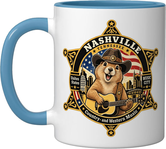 Nashville Tennessee Country Music City Usa Prairie Dog Ceramic Mug