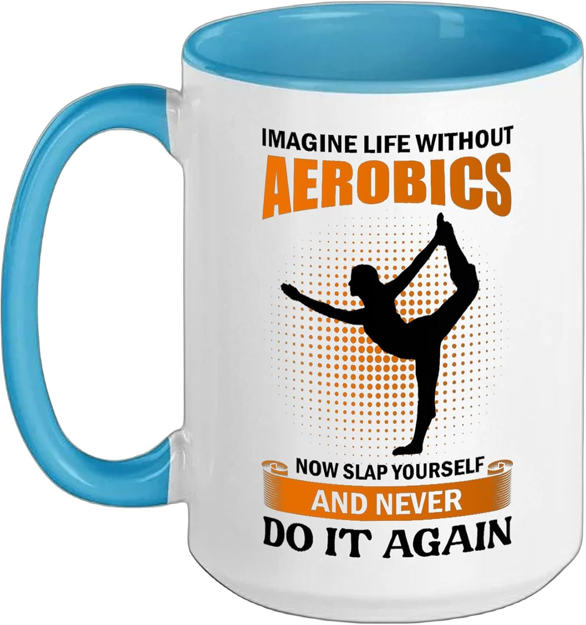 Aerobics Fitness Women Aerobic Gymnastic Ceramic Mug