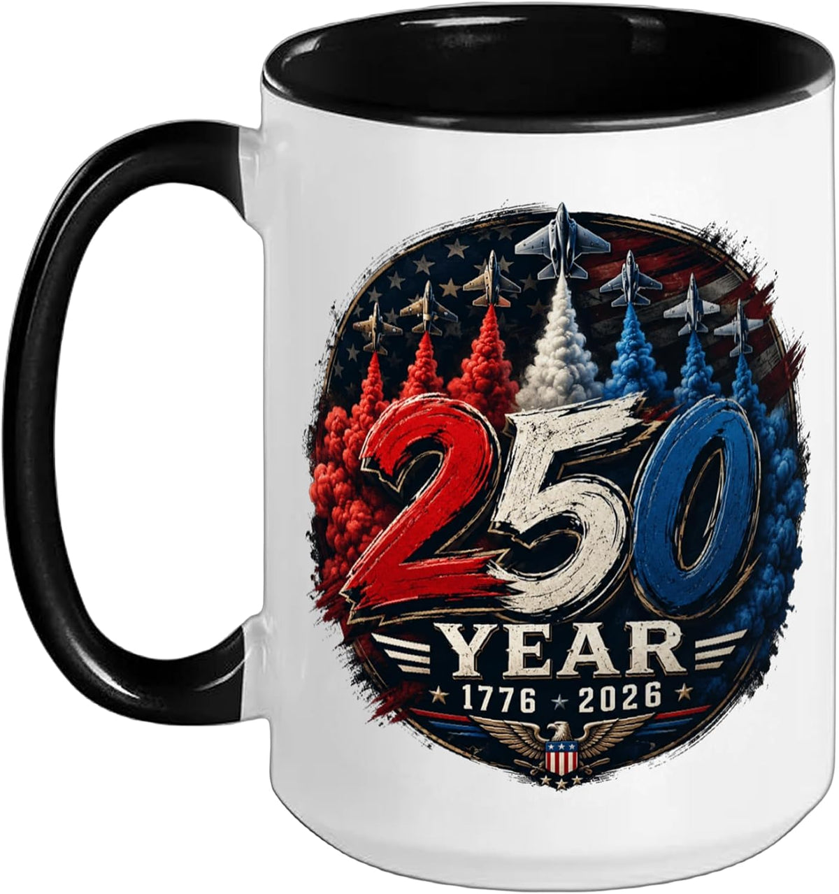 250th Anniversary Usa Air 250 Years America 4th Of July Ceramic Mug