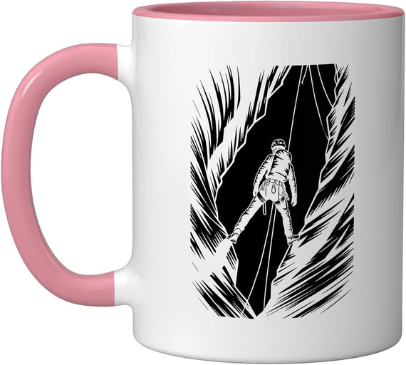Canyoneering Canyon Rim Silhouette Golden Hour Sunset Ceramic Mug