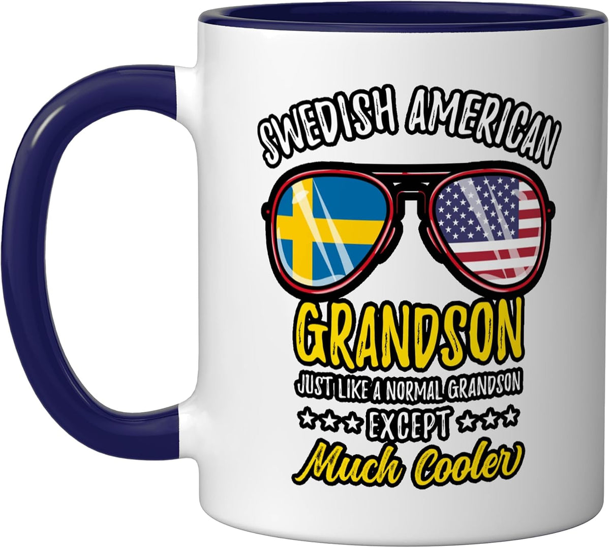 Cool Swedish American Grandson Swedish Family Christmas Ceramic Mug