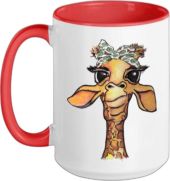 Funny Giraffe Tropical Bandana Hipster Giraffe Gift Safari Ceramic Mug