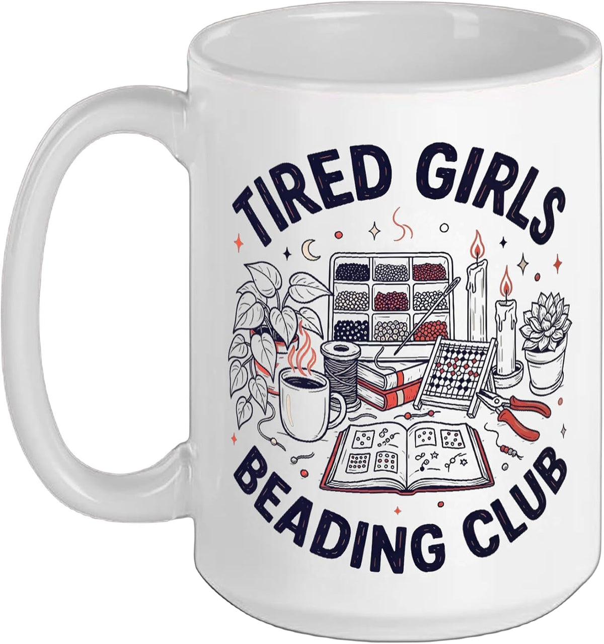 Beading Beadwork Stringing Beadcraft Beader Ceramic Mug