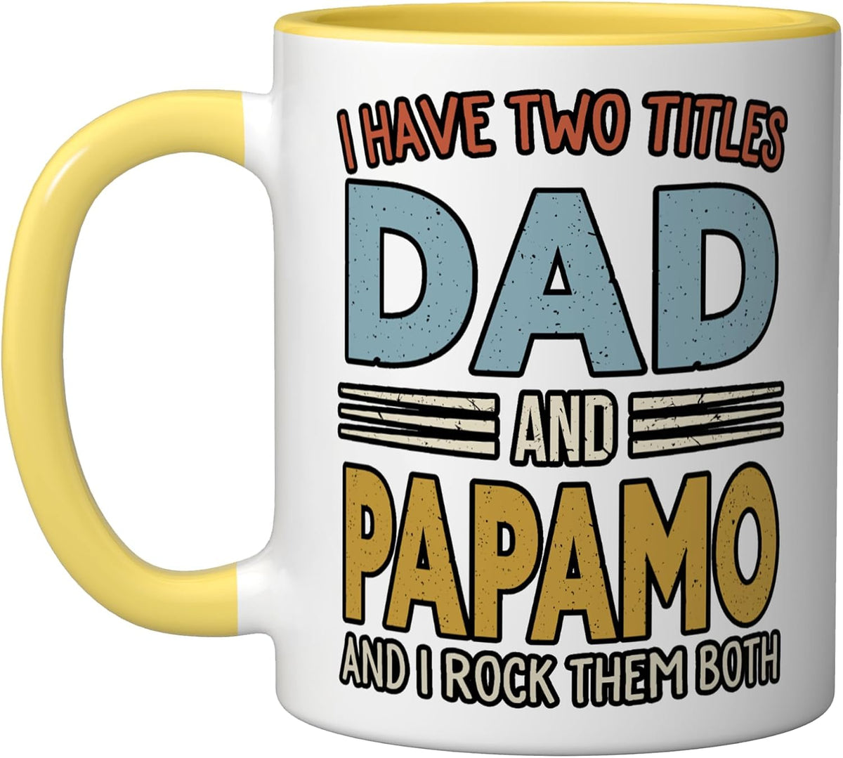 I Have Two Titles Dad And Papamo Retro Father’S Day Ceramic Mug