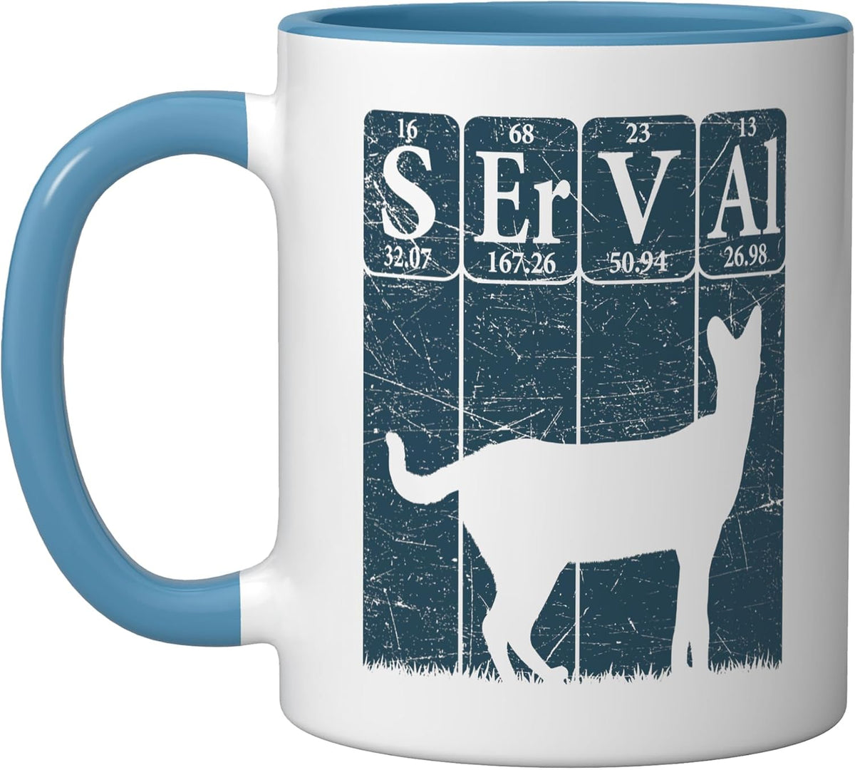 Serval Periodic Table Elements Serval Cat Vintage Ceramic Mug