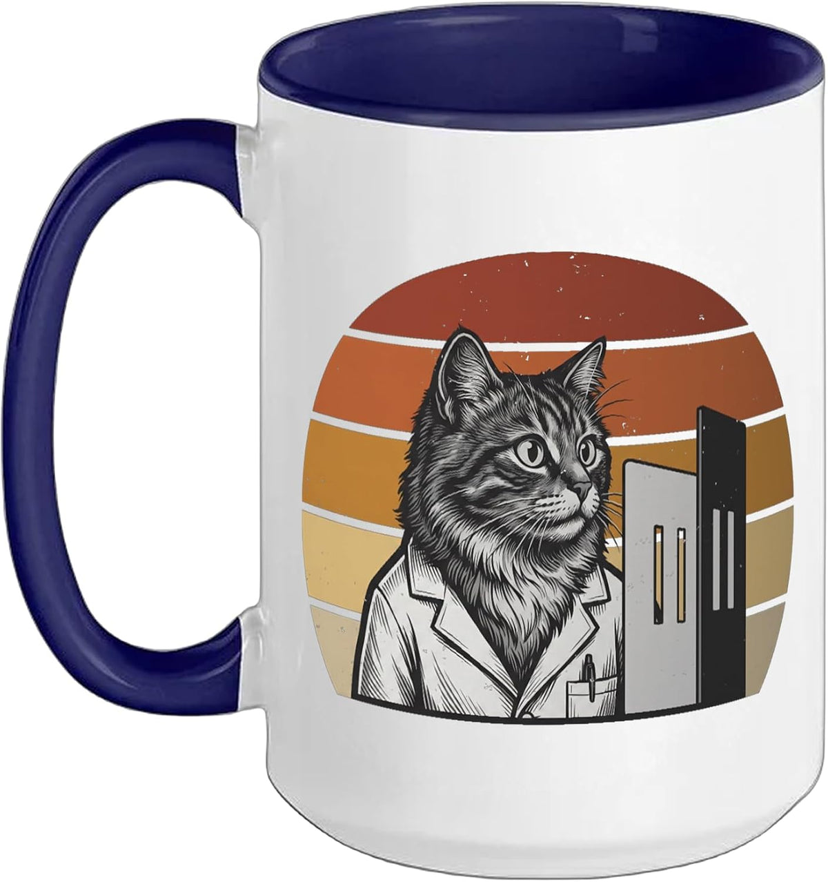 Double Slit Experiment Funny Cat Physics Physicist Teacher Ceramic Mug