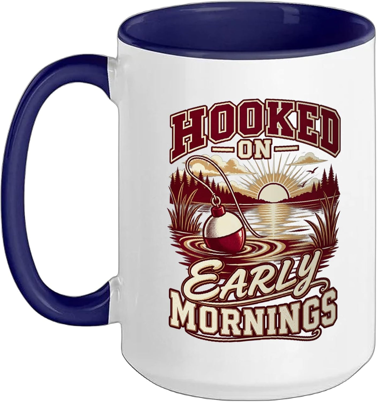 Early Morning Fishing Sunrise Lake Angler Ceramic Mug