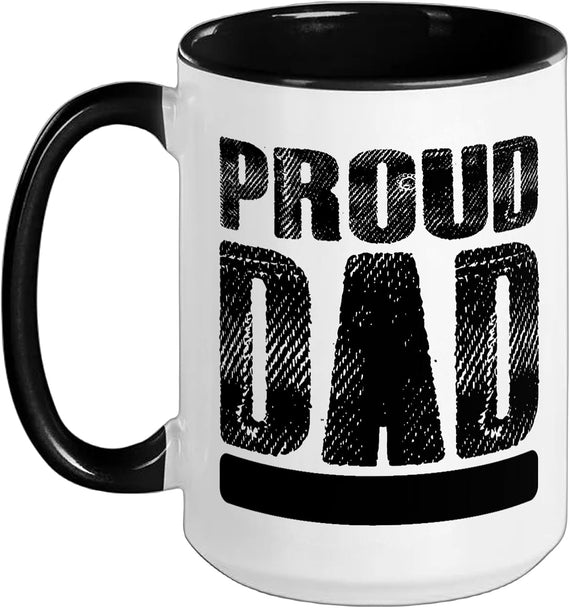 Proud Dad Denim Style Father Gift Ceramic Mug
