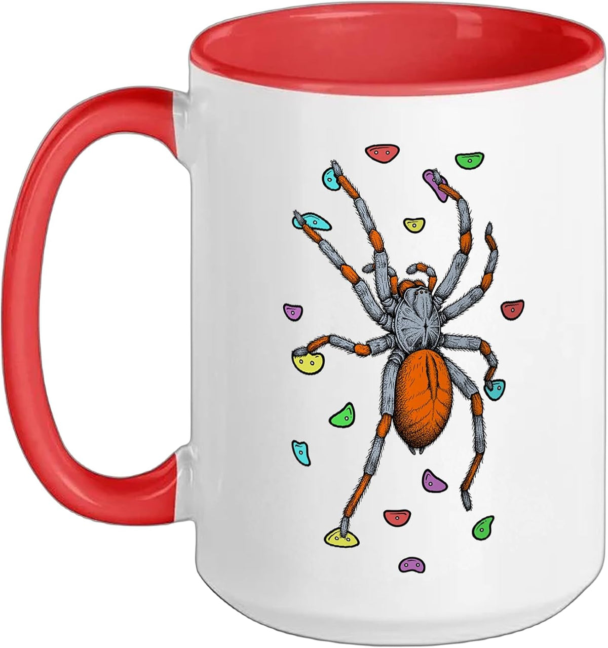 Rock Climber Indoor Wall Climbing Spider Funny Climbers Ceramic Mug