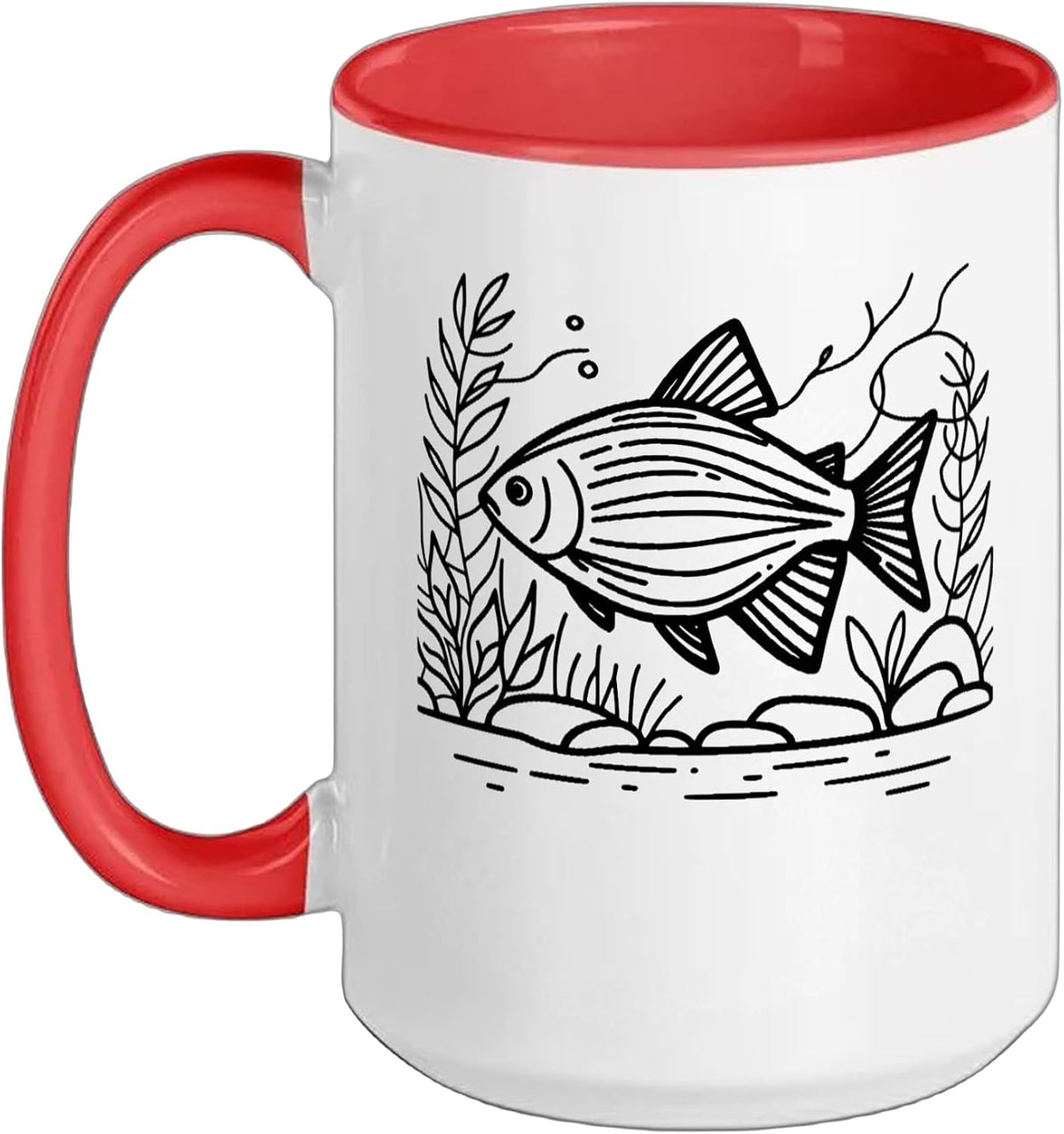 Congo Tetra Line Art Aquarist Ceramic Mug