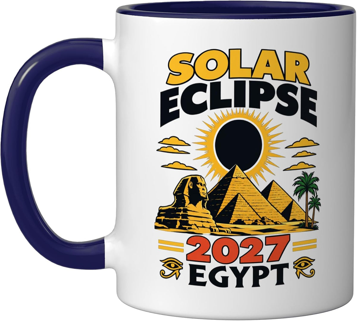 Solar Eclipse 2027 Egypt Pyramids Astronomy Ceramic Mug