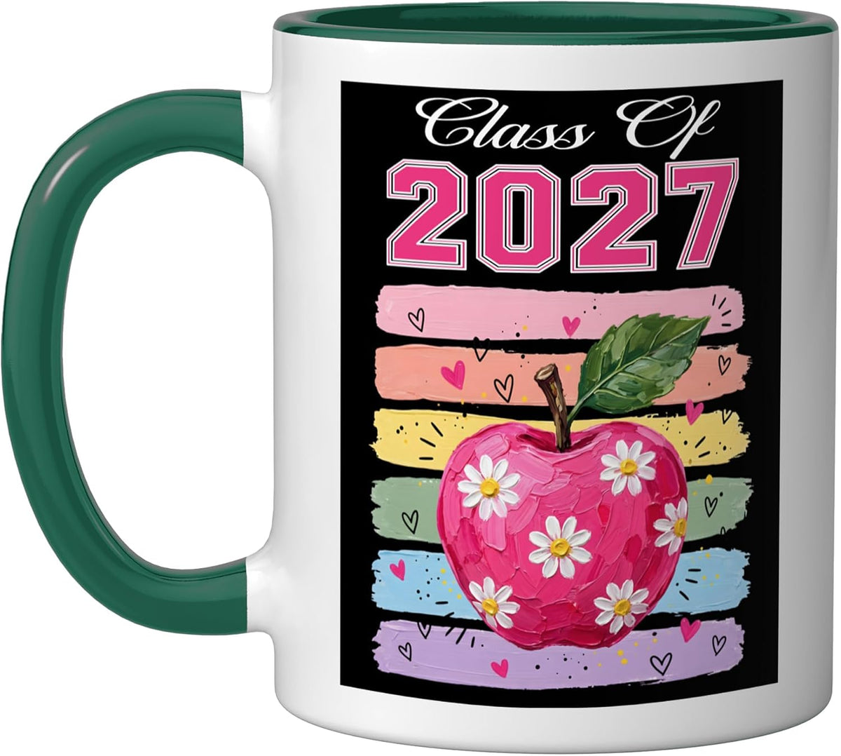 Senior Class Of 2027 Cute Preppy Apple High School Ceramic Mug