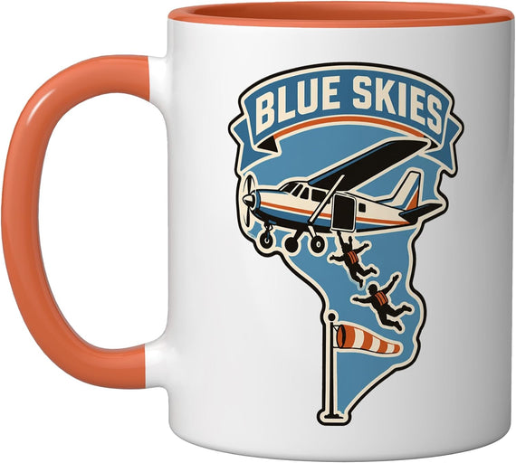 Skydiving Blue Skies Freefall Ceramic Mug