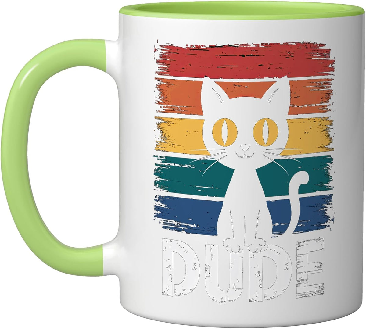 Cat Dude Cat Lovers Pet Catmom & Catdad Vintage Ceramic Mug