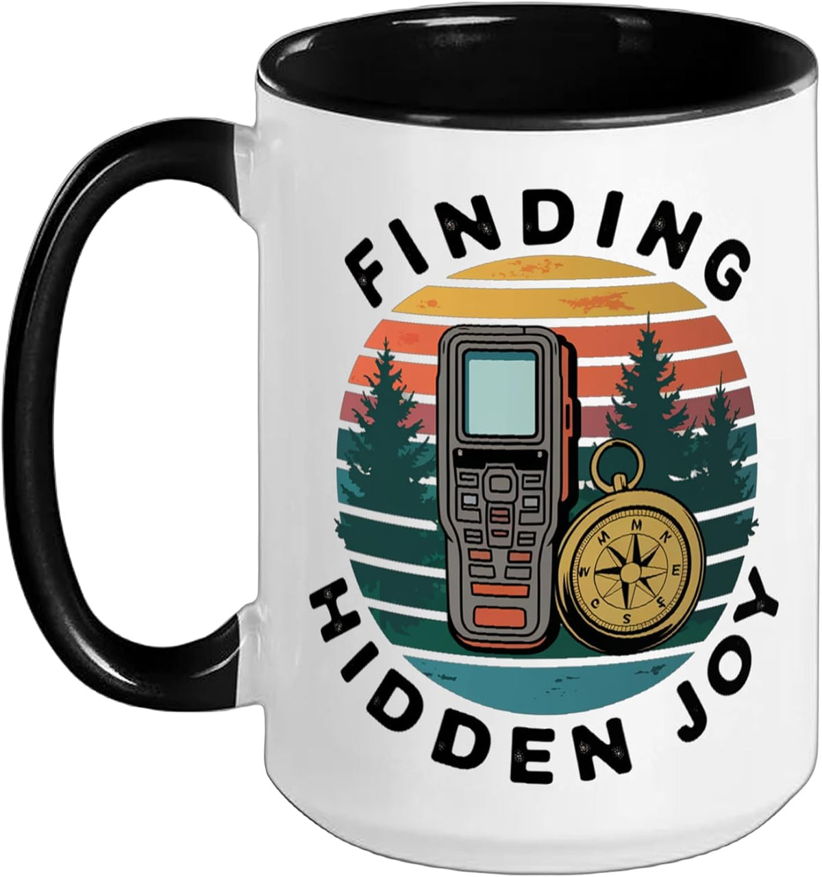 Finding Hidden Joy Geocache Hunting & Geocaching Ceramic Mug