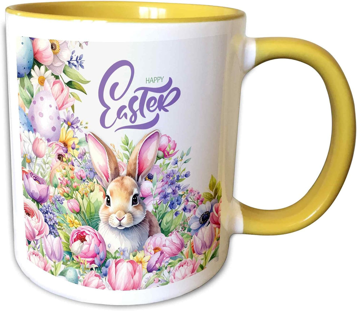 Adorable Easter Bunny Surrounded Ceramic Mug