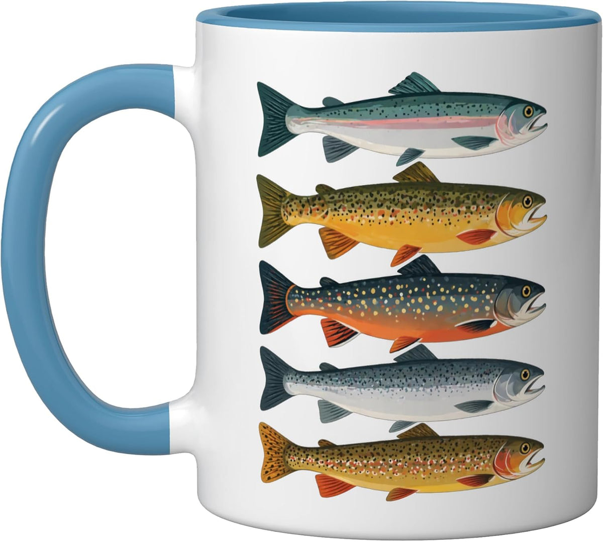 Colorful Trout Fish Fishing Ceramic Mug