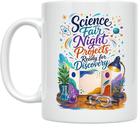 Science Fair Night Projects Mug - Ready For Discovery - Ceramic Mug