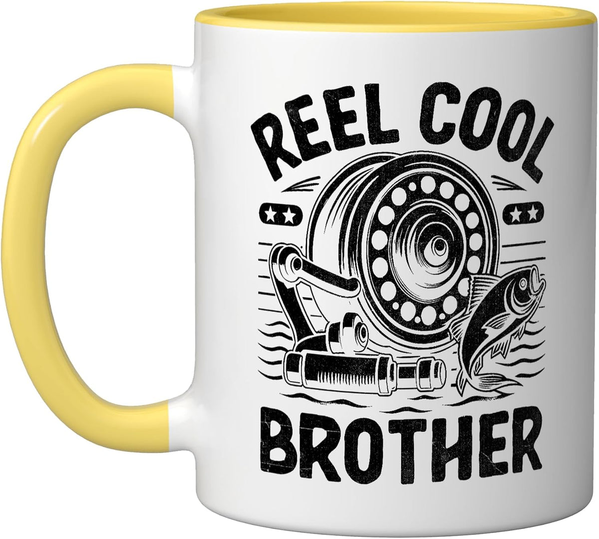 Reel Cool Brother Fishing Angler Fisherman Anglers Ceramic Mug