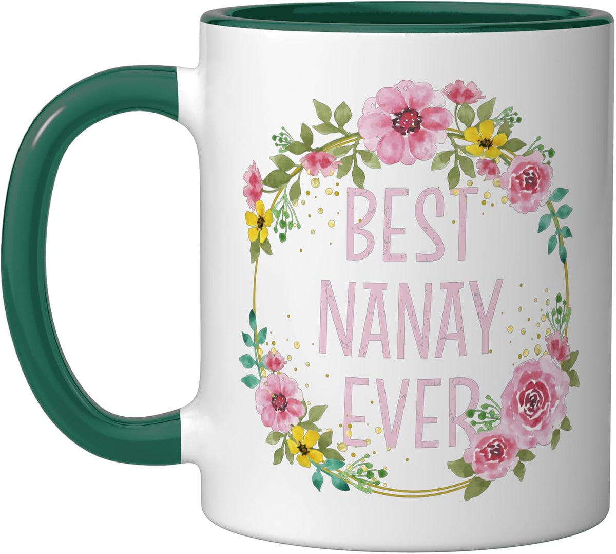 Best Nanay Ever Floral Filipino Mom Ceramic Mug