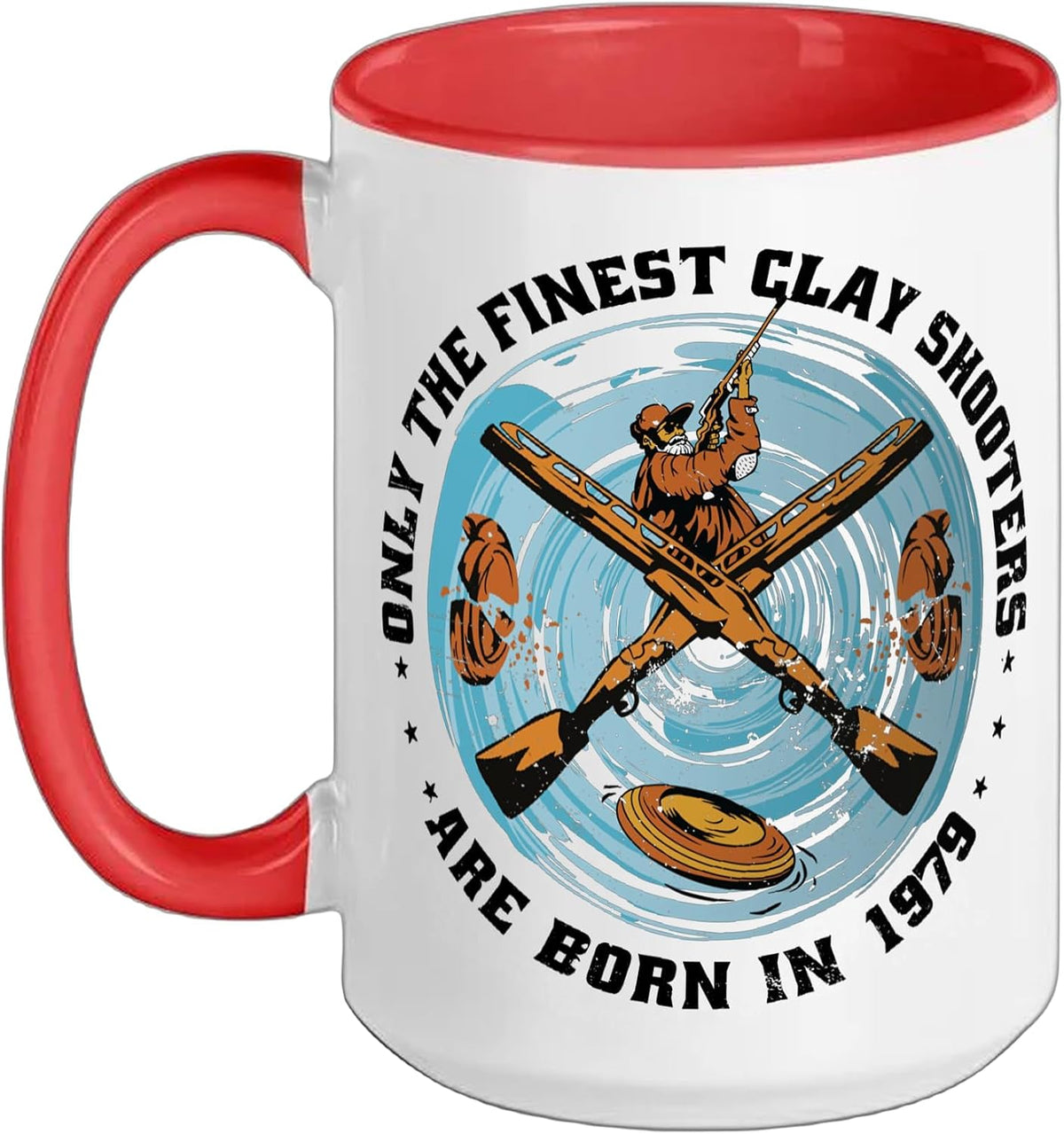 Clay Shooters Vintage 1979 Birthday Clay-Pigeons Shooting Ceramic Mug