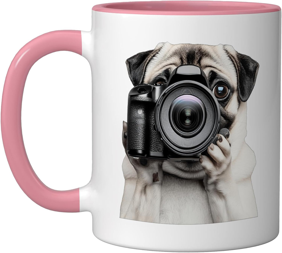 Pug Photographer Photography Camera Ceramic Mug