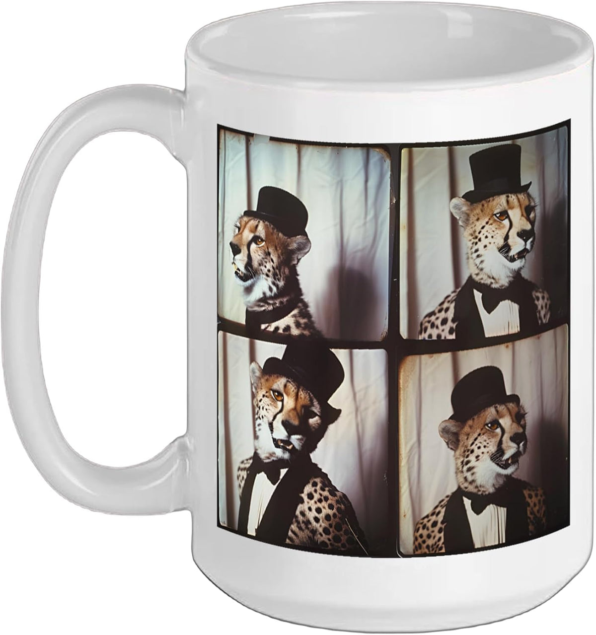 Cheetah Love Cheetahs Funny Zoo Animal Photo Booth Ceramic Mug