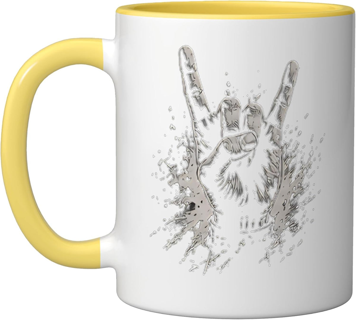 Rock Heavy Fingers Music Lover And Fan Rocker Heavier Tone Ceramic Mug