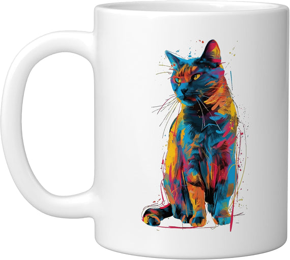 Cat Colorful Ceramic Mug