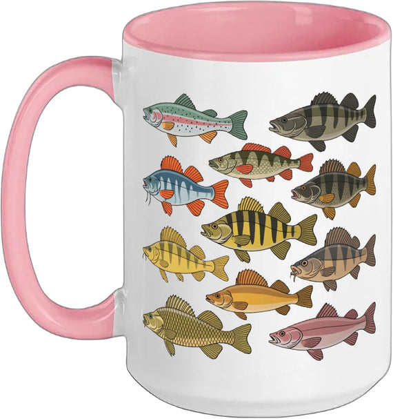 Freshwater Fish Species Fishing Fisherman Ceramic Mug
