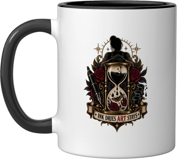 Ink Dries Art Stays Tattoo Artist Ink Lover Ceramic Mug