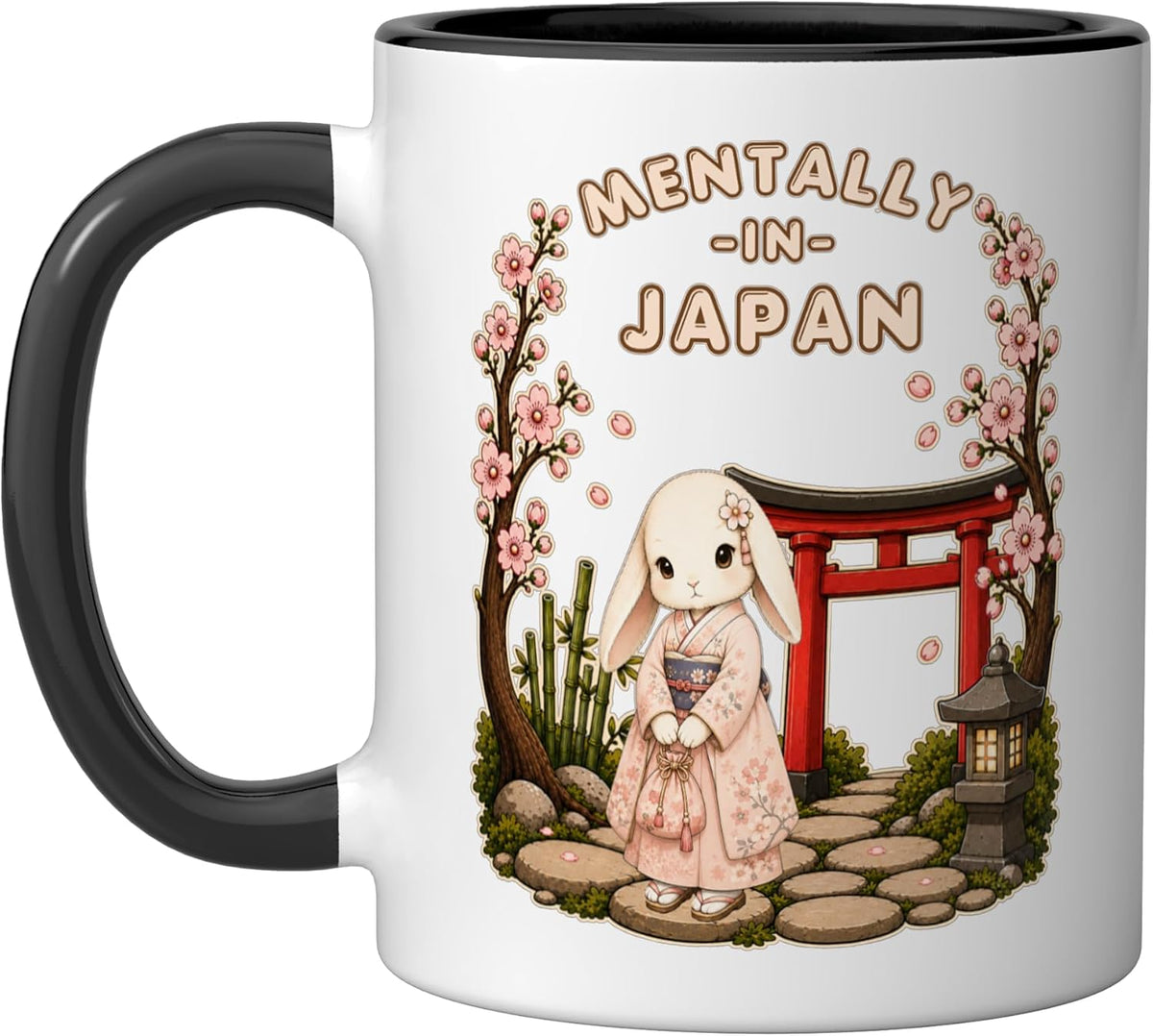 Mentally In Japan Rabbit Japanese Drama Kawaii Ceramic Mug