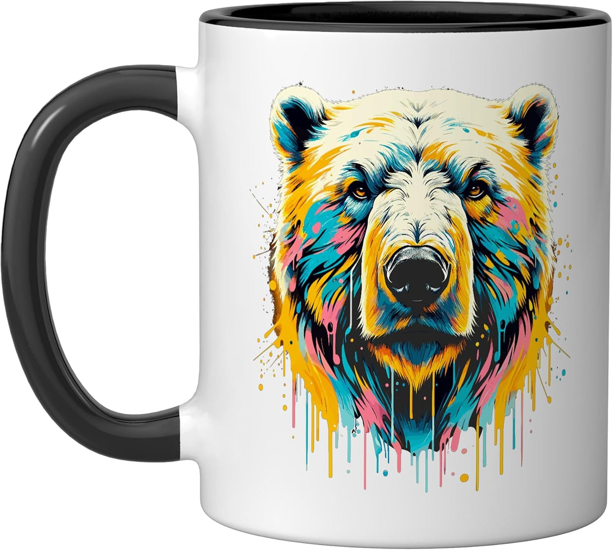 Colorful Splash Art Polar Bear Bears Ceramic Mug