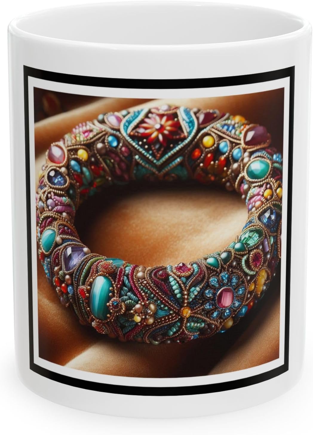 Very Colorful Beaded Bracelet Ceramic Mug