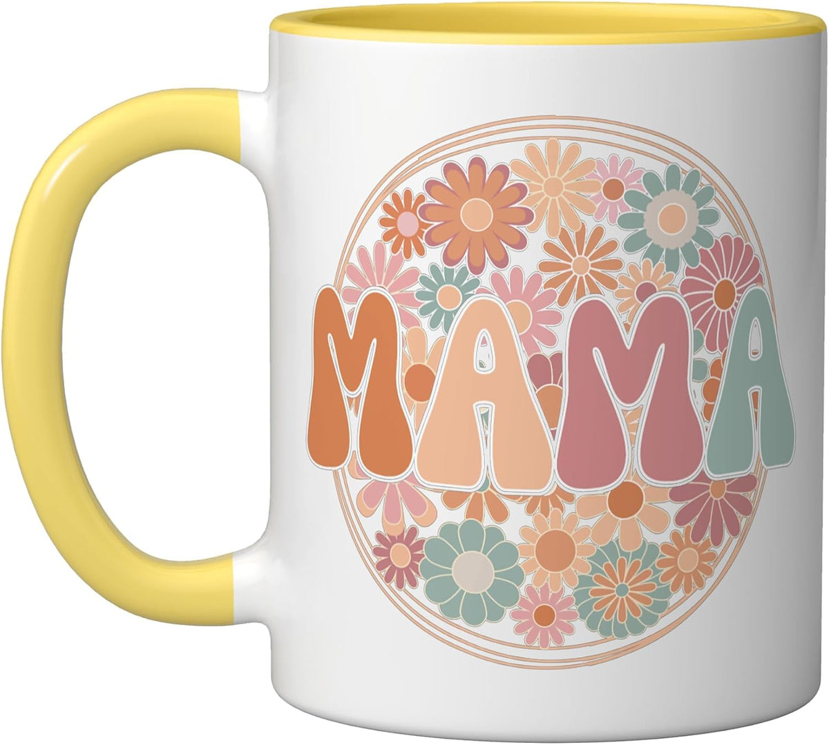 Groovy Mama Retro Flowers Women Mother's Day Ceramic Mug