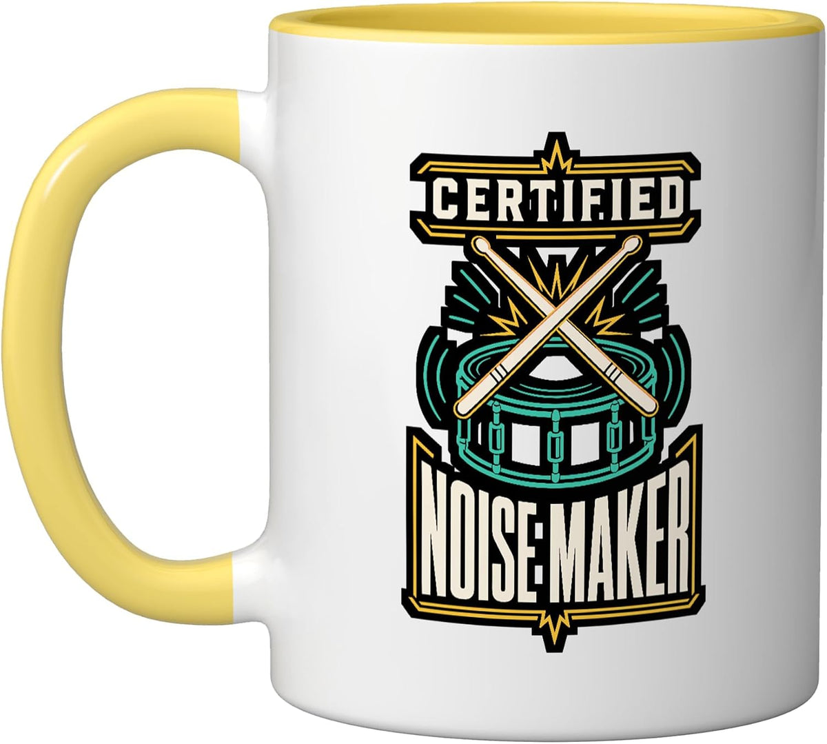 Certified Noise Maker Drummer Drumsticks Ceramic Mug