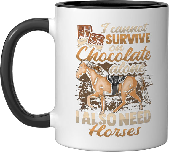 Funny Horse Outfit For A Horse Owner And Chocolate Lover Ceramic Mug