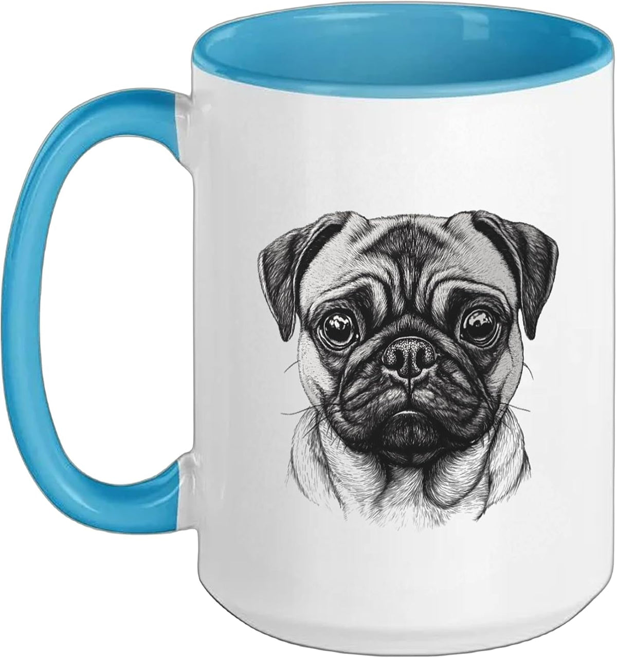 Pug Owner Colorful Portrait Dog Animal Cute Pug Lover Ceramic Mug