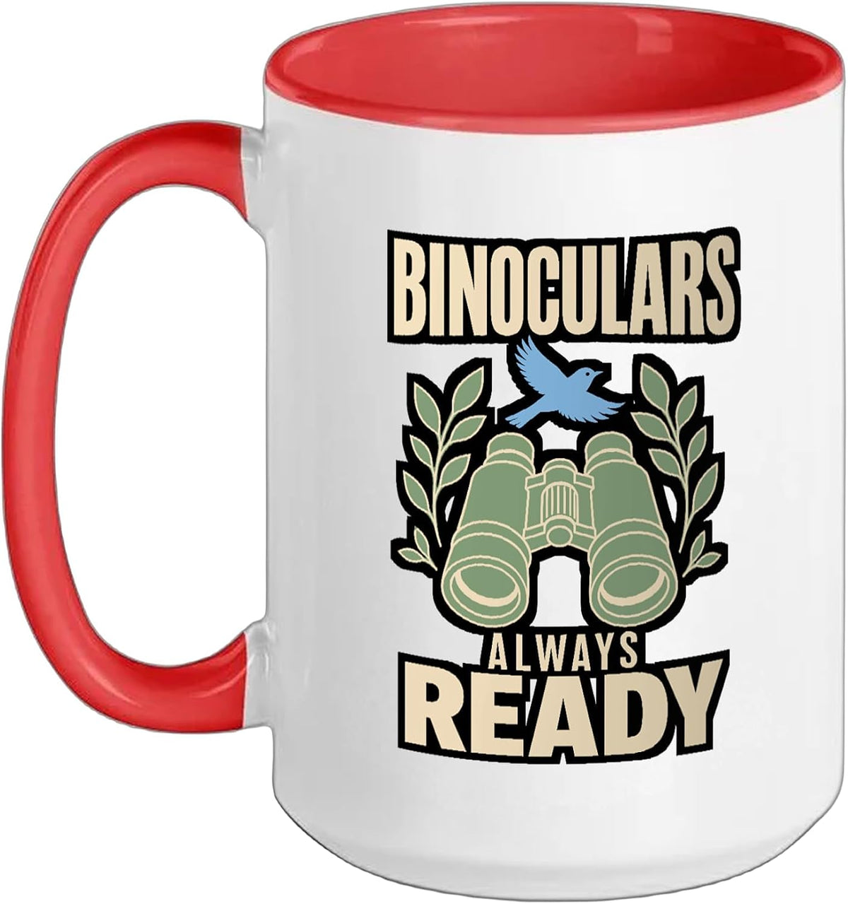 Binoculars Always Ready Bird Watching Ceramic Mug