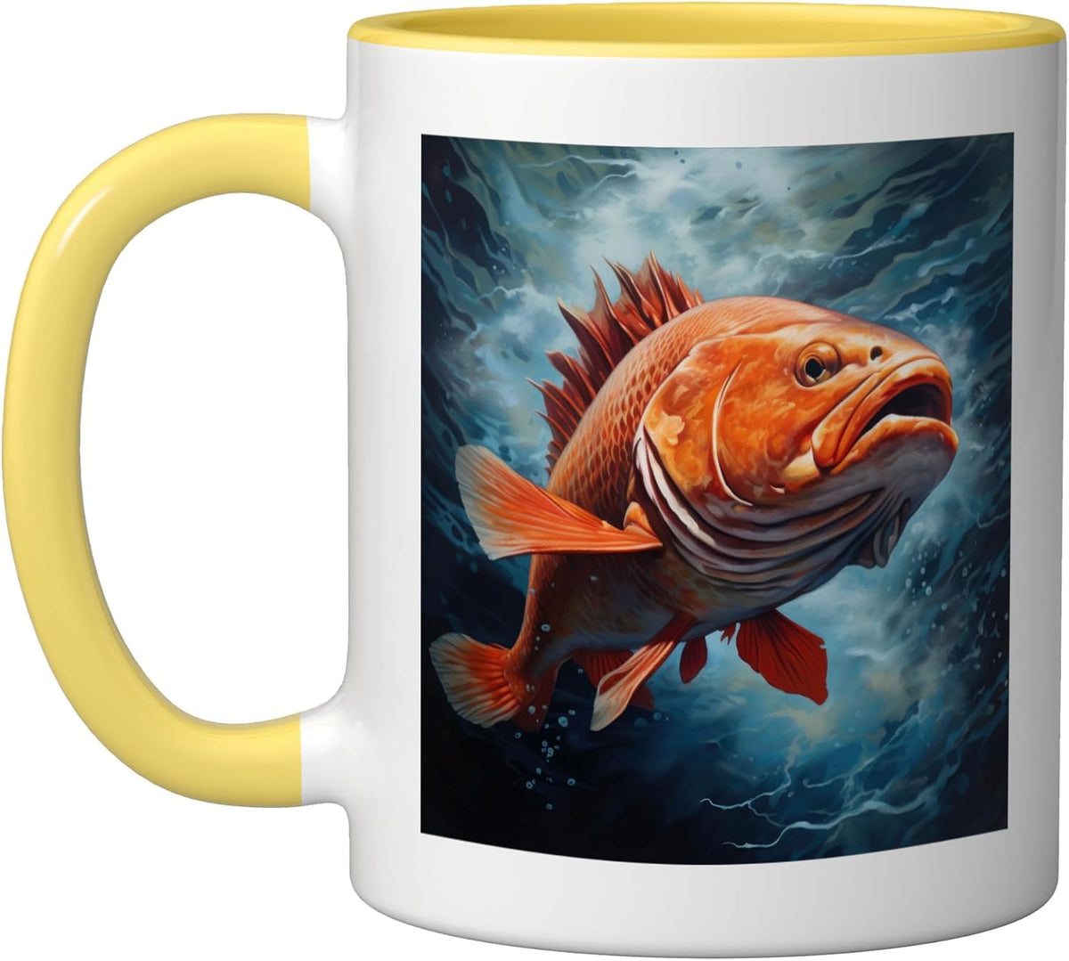 Tailing Redfish Fishing Water Sea Red Drum Fish Ceramic Mug