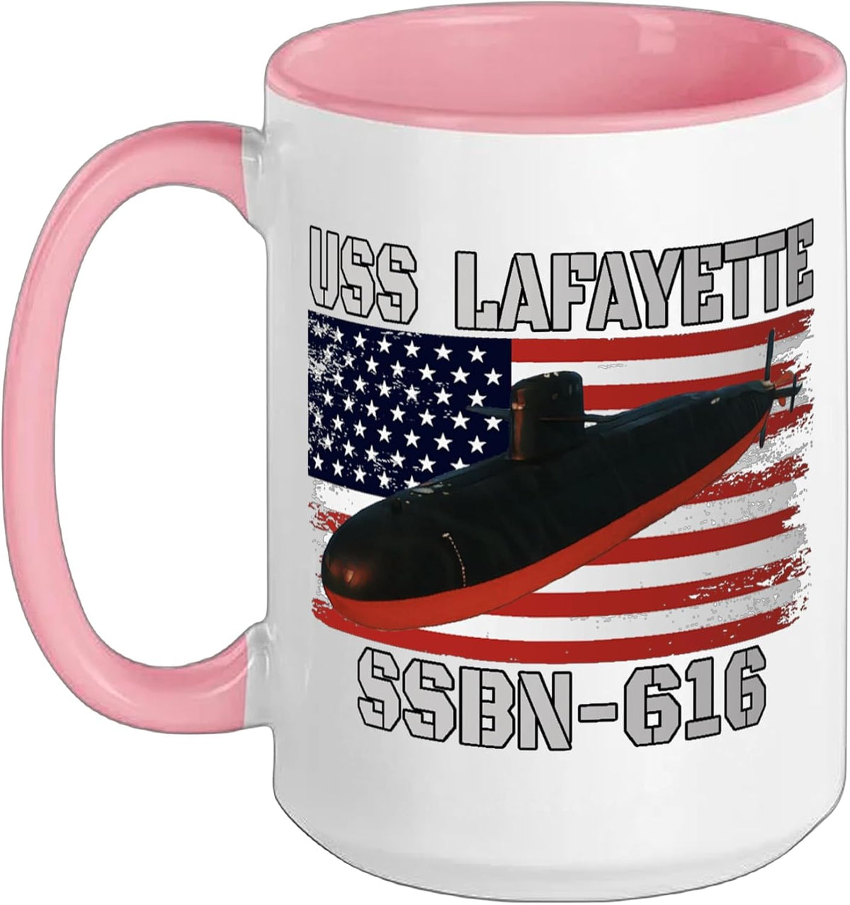 Submarine Uss Lafayette Ssbn-616 Veteran Grandfather Dad Ceramic Mug